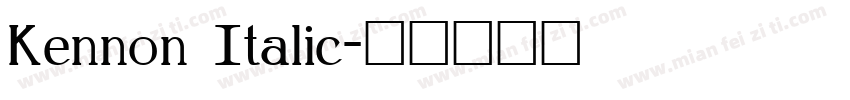 Kennon Italic字体转换
